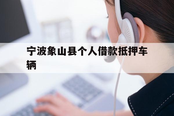 宁波象山县个人借款抵押车辆