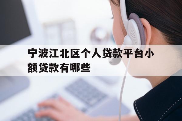 宁波江北区个人贷款平台小额贷款有哪些