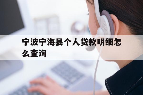 宁波宁海县个人贷款明细怎么查询