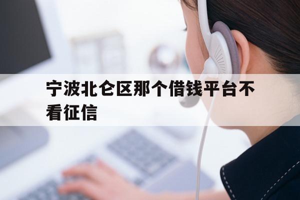 宁波北仑区那个借钱平台不看征信