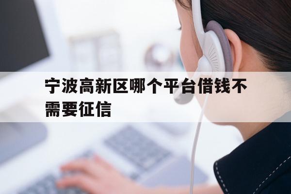 宁波高新区哪个平台借钱不需要征信